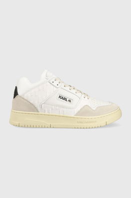 Karl Lagerfeld Sneakers KREW Culoarea Alb, KL53030 Bărbaţi, Piele