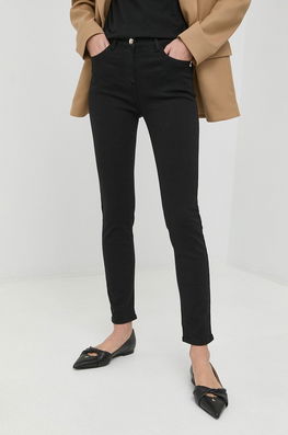 Patrizia Pepe Jeansi Femei Medium Waist Dama Negru