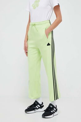 Adidas Pantaloni De Trening Culoarea Verde, Cu Imprimeu Dama, Tricotaj