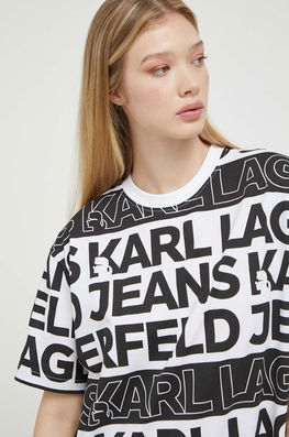 Karl Lagerfeld Jeans Tricou Din Bumbac Dama Multicolor