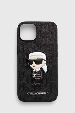 Karl Lagerfeld Husă Pentru Telefon IPhone 14 6,1" Culoarea Negru Dama, Model Model Fin