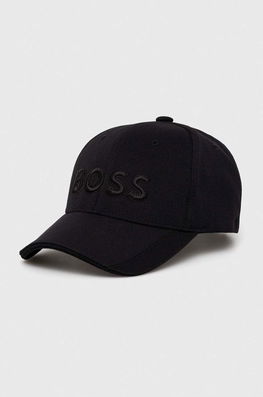 Boss Green Sapca BOSS GREEN Culoarea Negru, Cu Imprimeu Bărbaţi