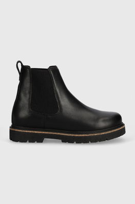 Birkenstock Ghete Chelsea De Piele Highwood Femei, Culoarea Negru, Cu Toc Plat, 1025781 Dama