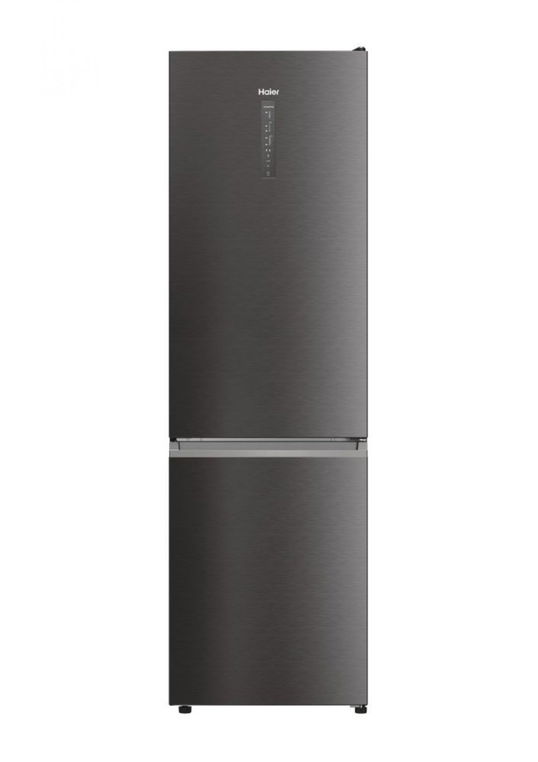 Combina frigorifica No Frost Haier HDW5620CNPD, 60 cm, 377l, conectivitate Wifi, aplicatie hOn, Clasa C, Dark Inox