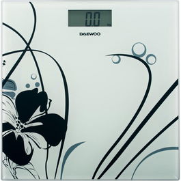 Cantar electronic de persoane DBS210W Daewoo, 150 kg, Sticla, Alb