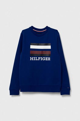 Tommy Hilfiger Bluza Copii Culoarea Albastru Marin, Cu Imprimeu Bleumarin, Model Print