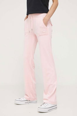 Juicy Couture Pantaloni De Trening Del Ray Culoarea Roz, Neted Dama, Tricotaj