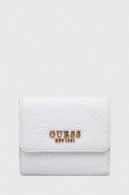 Guess Portofel Femei, Culoarea Alb Dama, Imitatie De Piele