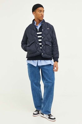 Tommy Jeans Geaca De Puf Barbati, Culoarea Albastru Marin, De Tranzitie Bărbaţi Bleumarin