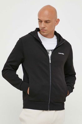 Calvin Klein Bluza Barbati, Culoarea Negru, Cu Glugă, Neted Bărbaţi