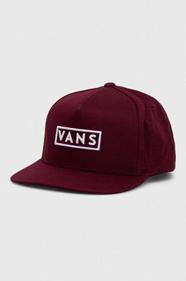 Vans șapcă De Baseball Din Bumbac Culoarea Bordo, Cu Imprimeu Bărbaţi Burgundia