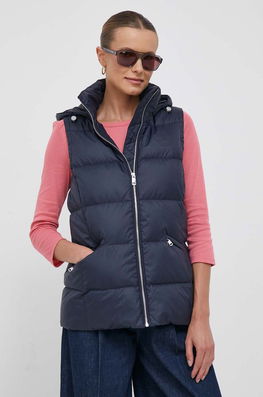 Tommy Hilfiger Vesta De Puf Femei, Culoarea Albastru Marin, De Iarna Dama Bleumarin