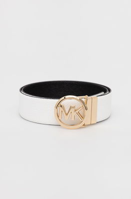 MICHAEL Michael Kors Curea De Piele Cu Două Fețe Femei, Culoarea Alb Dama