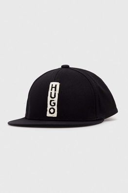 HUGO șapcă De Baseball Din Bumbac Culoarea Negru, Cu Imprimeu Bărbaţi, Model Print