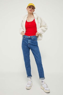 Tommy Jeans Jeansi Femei, Culoarea Albastru Marin Dama Bleumarin