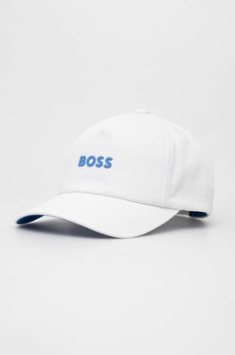 Boss Orange șapcă De Baseball Din Bumbac BOSS ORANGE Culoarea Alb, Neted Bărbaţi