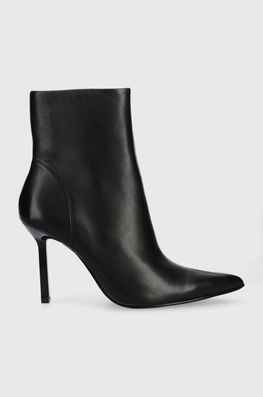 Steve Madden Cizme De Piele Iyanna Femei, Culoarea Negru, Cu Toc Cui, SM11002278 Dama, Toc Subtire