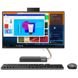 All-In-One PC Lenovo IdeaCentre AIO 5 24IOB6, 23.8 inch FHD IPS, Procesor Intel® Core™ i7-11700T 1.4GHz Rocket Lake, 16GB RAM, 512GB SSD, UHD 750, Camera Web, no OS