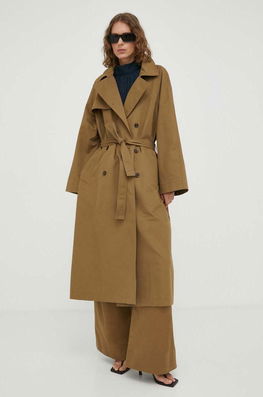 Lovechild Trenci Femei, Culoarea Verde, De Tranzitie, Oversize Dama