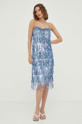 Samsoe Samsoe Rochie Mini, Mulata Dama Albastru, Panza, Cocktail