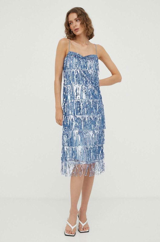 Samsoe Samsoe Rochie Mini, Mulata Dama Albastru, Panza, Cocktail