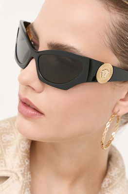 Versace Ochelari De Soare Femei, Culoarea Negru Dama