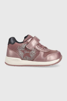 Geox Sneakers Pentru Copii Culoarea Roz, Imitatie De Piele