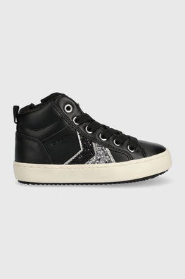 Geox Sneakers Pentru Copii Culoarea Negru, Imitatie De Piele