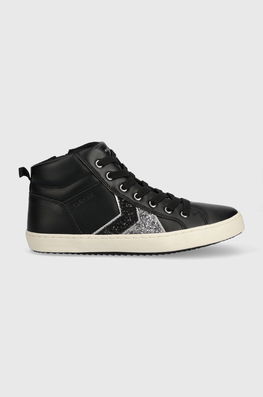 Geox Sneakers Pentru Copii Culoarea Negru, Imitatie De Piele
