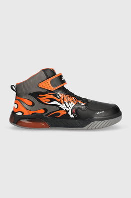 Geox Sneakers Pentru Copii Culoarea Negru, Imitatie De Piele