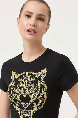PLEIN SPORT Tricou Din Bumbac Culoarea Negru Dama, Model Print