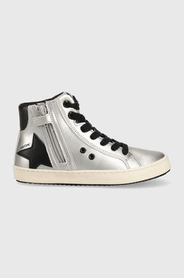 Geox Sneakers Pentru Copii Culoarea Argintiu, Imitatie De Piele