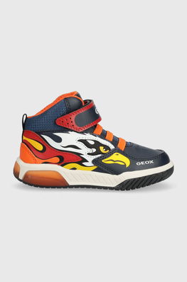 Geox Sneakers Pentru Copii Culoarea Albastru Marin Bleumarin, Imitatie De Piele