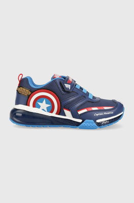 Geox Sneakers Pentru Copii Culoarea Albastru Marin Bleumarin, Imitatie De Piele