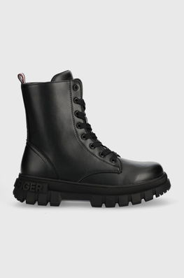 Tommy Hilfiger Cizme De Iarna Pentru Copii Culoarea Negru, Imitatie De Piele