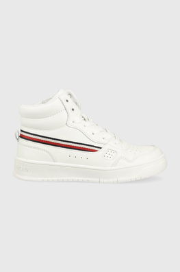 Tommy Hilfiger Sneakers Pentru Copii Culoarea Alb, Imitatie De Piele