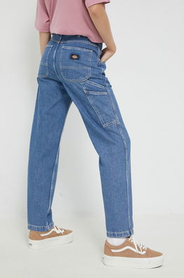 Dickies Jeansi Femei , High Waist Dama Albastru