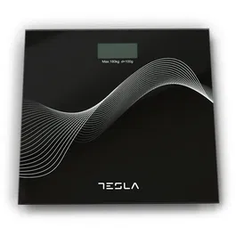 Cantar corporal Tesla BS102B, 180kg, baterii 2xAAA30x30cm, Negru