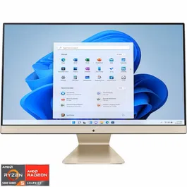 Sistem All-In-One PC ASUS M3400, 23.8 inch FHD IPS, Procesor AMD Ryzen 5 5625U 2.3GHz, 8GB RAM, 256GB SSD, Radeon Graphics, Camera Web, Windows 11 Pro