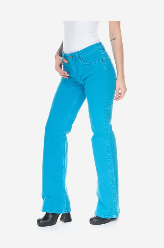 Guess Jeansi Femei Medium Waist Guess U.S.A. Albastru