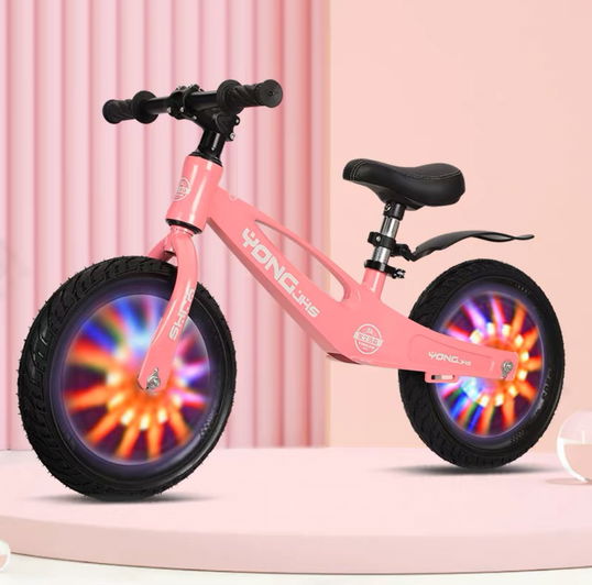Bicicleta echilibru fara pedale pentru copii 2-5 ani cu roti cu lumini