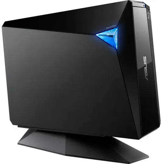 BLU-RAY writer extern ASUS TurboDrive BW-16D1H-U PRO, 16X, suport M-DISC, interfata USB 3.0 (USB 3.1 Gen1) compatibila cu Windows si Mac OS, ASUS Webstorage gratuit 12 luni, Nero BackItUp, Negru