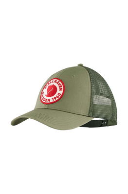 Fjallraven Sapca Langtradarkeps Culoarea Maro, Cu Imprimeu Verde