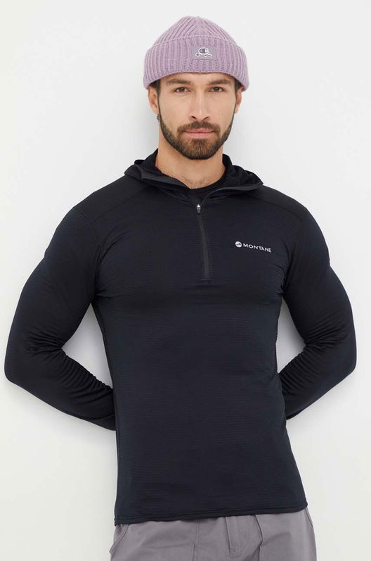 Montane Hanorac Protium Lite Culoarea Negru, Cu Glugă, Neted