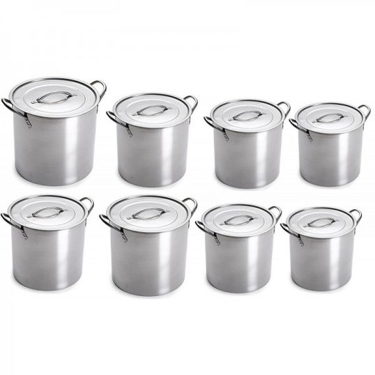 Set 8 oale inox cu capace inox GRUNBERG SP8