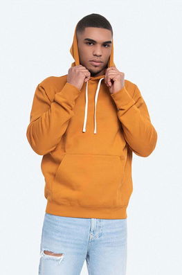 Wood Wood Bluza Ian Hoodie Camel 10025605.2424 Barbati, Culoarea Bordo, Cu Glugă, Cu Imprimeu Burgundia