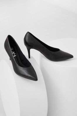 Answear Stilettos De Piele Culoarea Negru