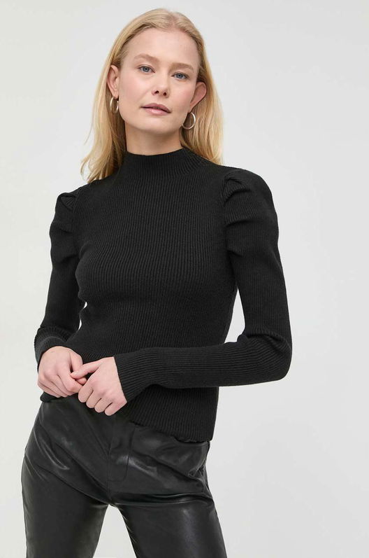 Silvian Heach Pulover Femei, Culoarea Negru, Light, Cu Turtleneck