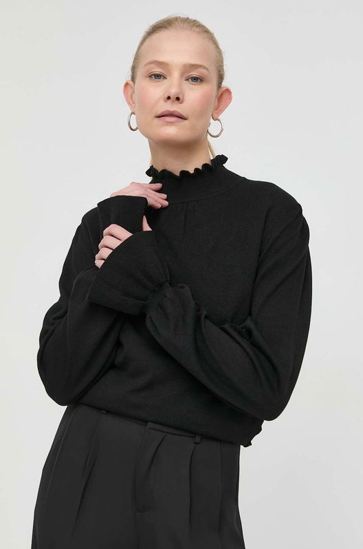 Silvian Heach Pulover Femei, Culoarea Negru, Light, Cu Turtleneck