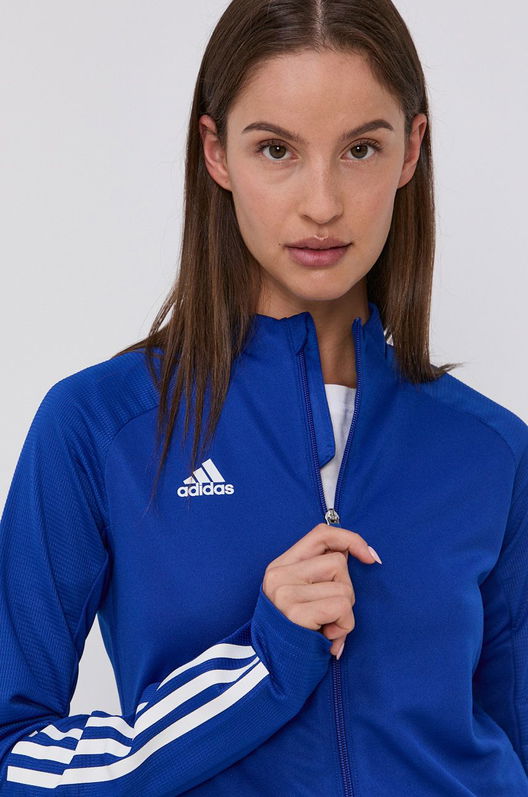 Adidas Performance Bluză FS7105 Femei, Material Neted Albastru